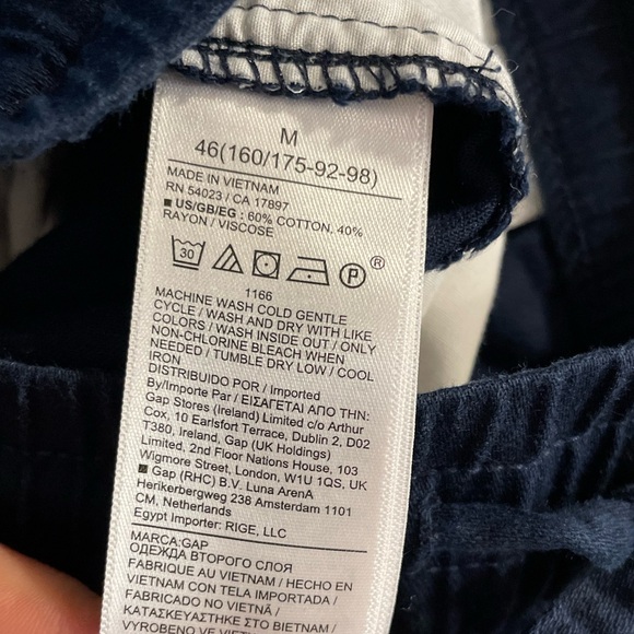 GAP Navy Easy Pant Size Medium - Picture 7 of 7